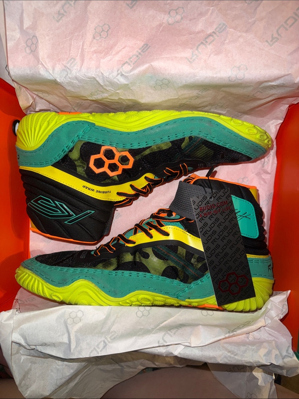 RUDIS KS Turbine Wrestling Shoes - Poison Green (Men’s 10.5 / Women’s 12)